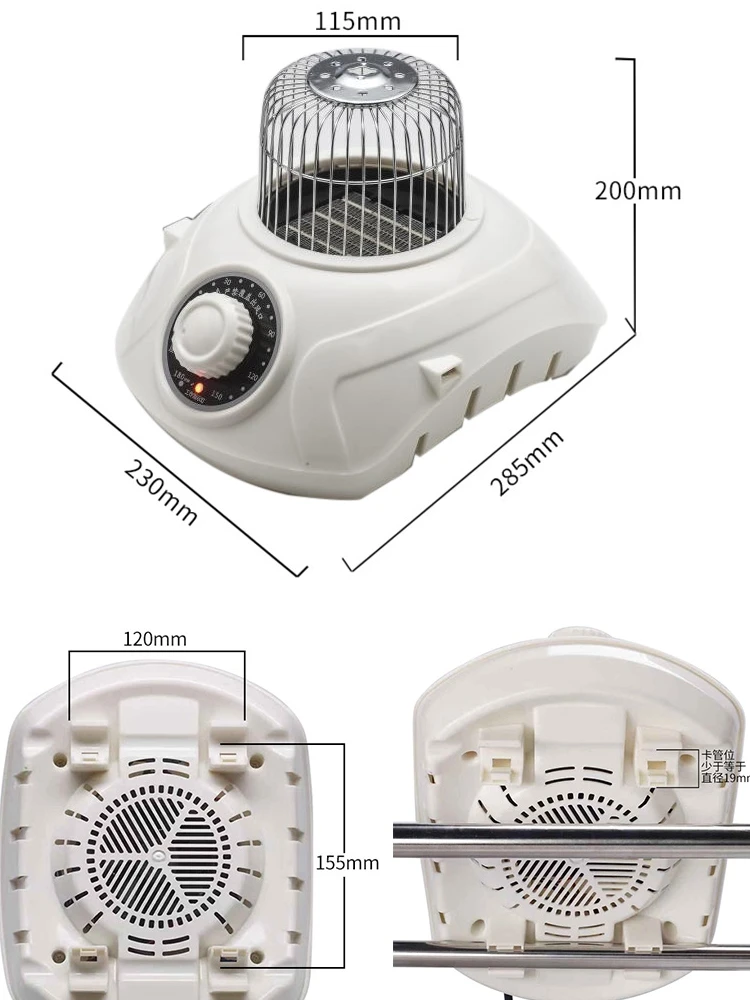 Circular square outer cover style clothes dryer with a universal high-power of 2000W for household use