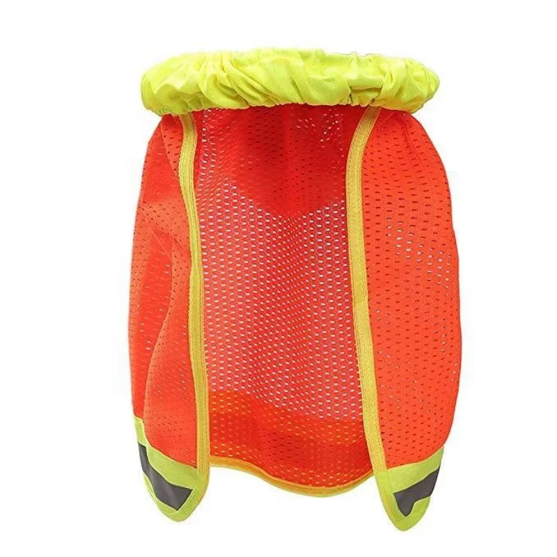 ESCAM-Protector de cuello con rayas reflectantes, sombrero duro de seguridad, gorra, sombrilla, cascos de protección, seguridad en el trabajo