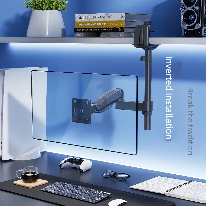 Universal Monitor Bracket Vertical Column Lifting Telescopic Holder Design Desktop Mount Support Computer Screen Riser Accessory