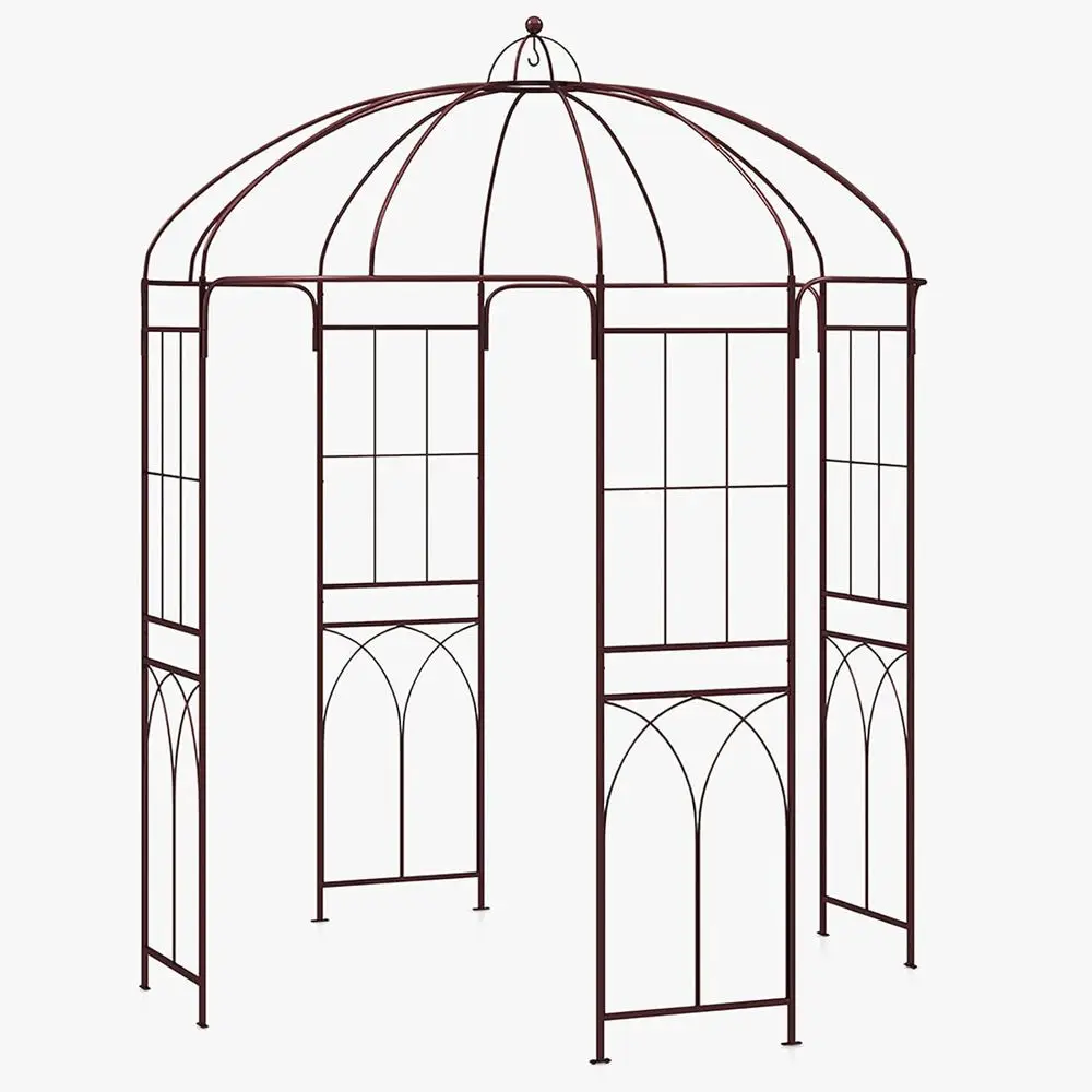 

Садовая беседка в форме птичьей клетки, 8,4 м высотой x 7 м шириной, металлическая арка-пергола для вьющихся растений, декор для вечеринок, свадеб и церемоний