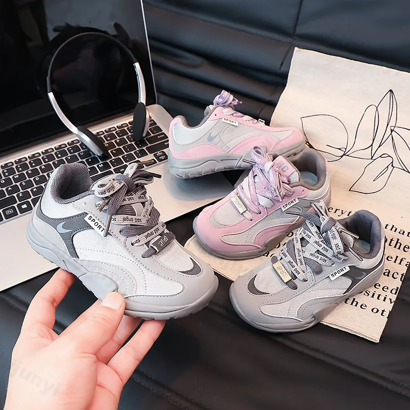 

Children's Fashion Sneakers Autumn New Comfortable Lightweight Girls Casual Shoes Soft Sole Boys Outdoor Non Slip Running Shoes