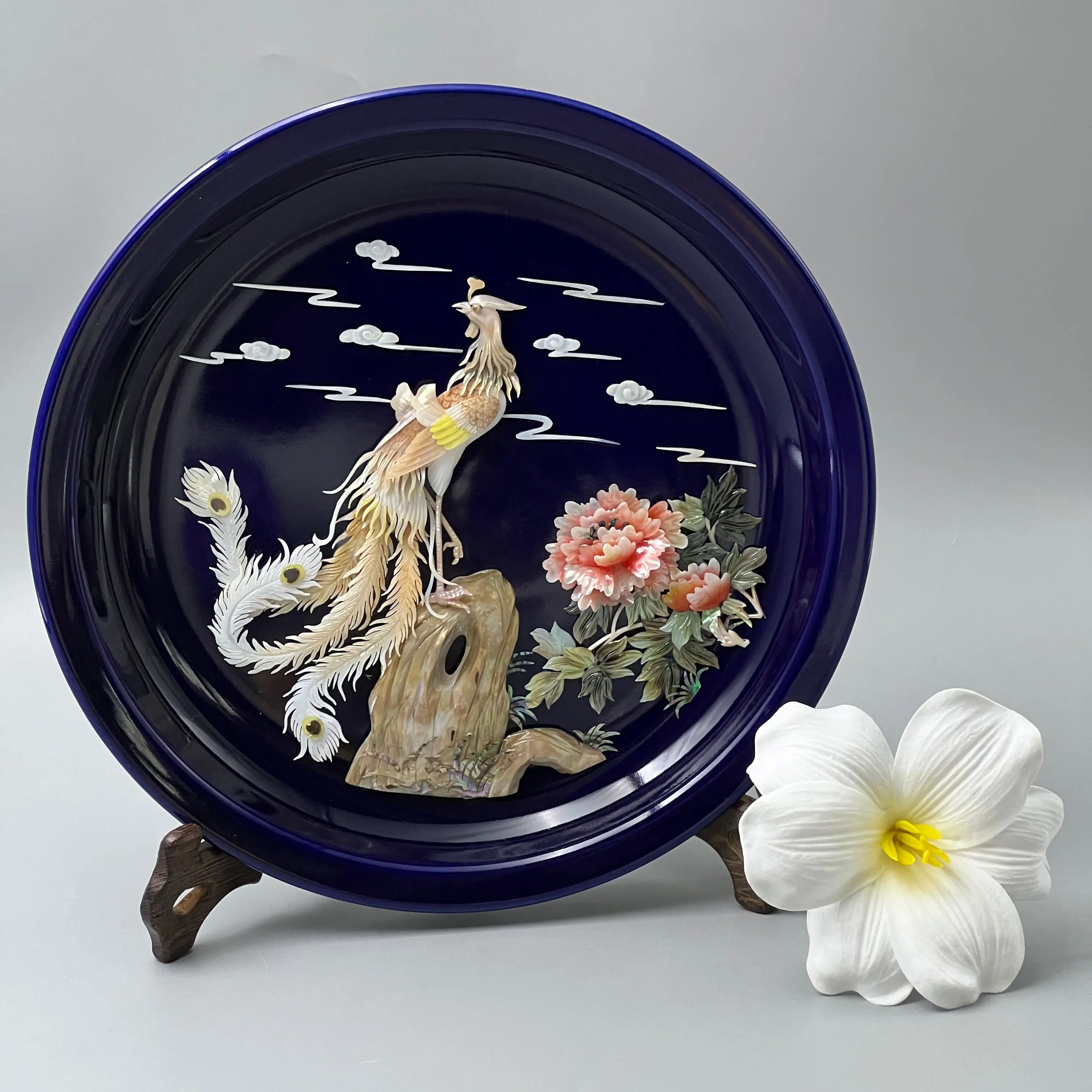 Heritage Handmade Shell Carving Travel Souvenir Display Home Chinese Shell Art Gift Chinese Traditional Mother of Pearl Luxury