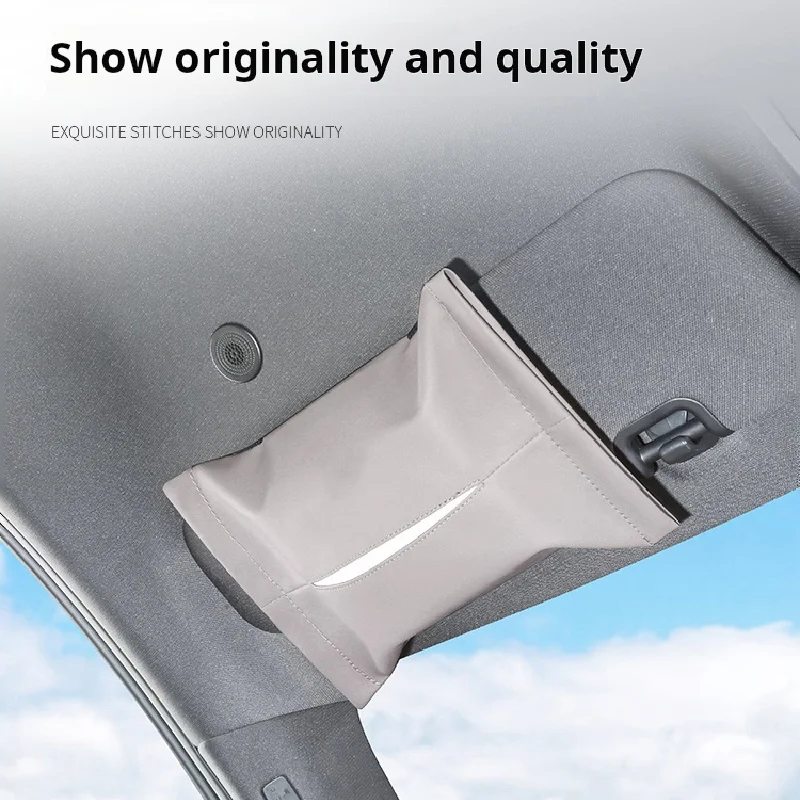 

For Thornby DMI Honor version sunshade makeup mirror tissue box EV Car strap tissue bag interior decorations cars accessories