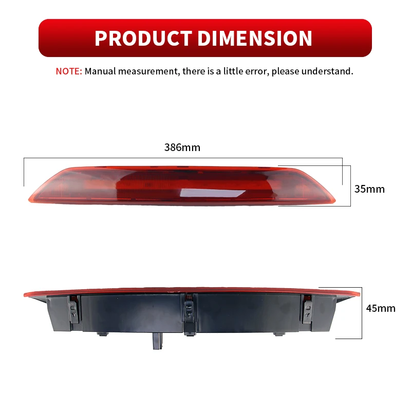 1PC LED High Mount 3rd Third Brake Light Canbus For Ford Tourneo Transit Custom 2012 2013 2014 2015-2020 Tail Stop Warning Lamp