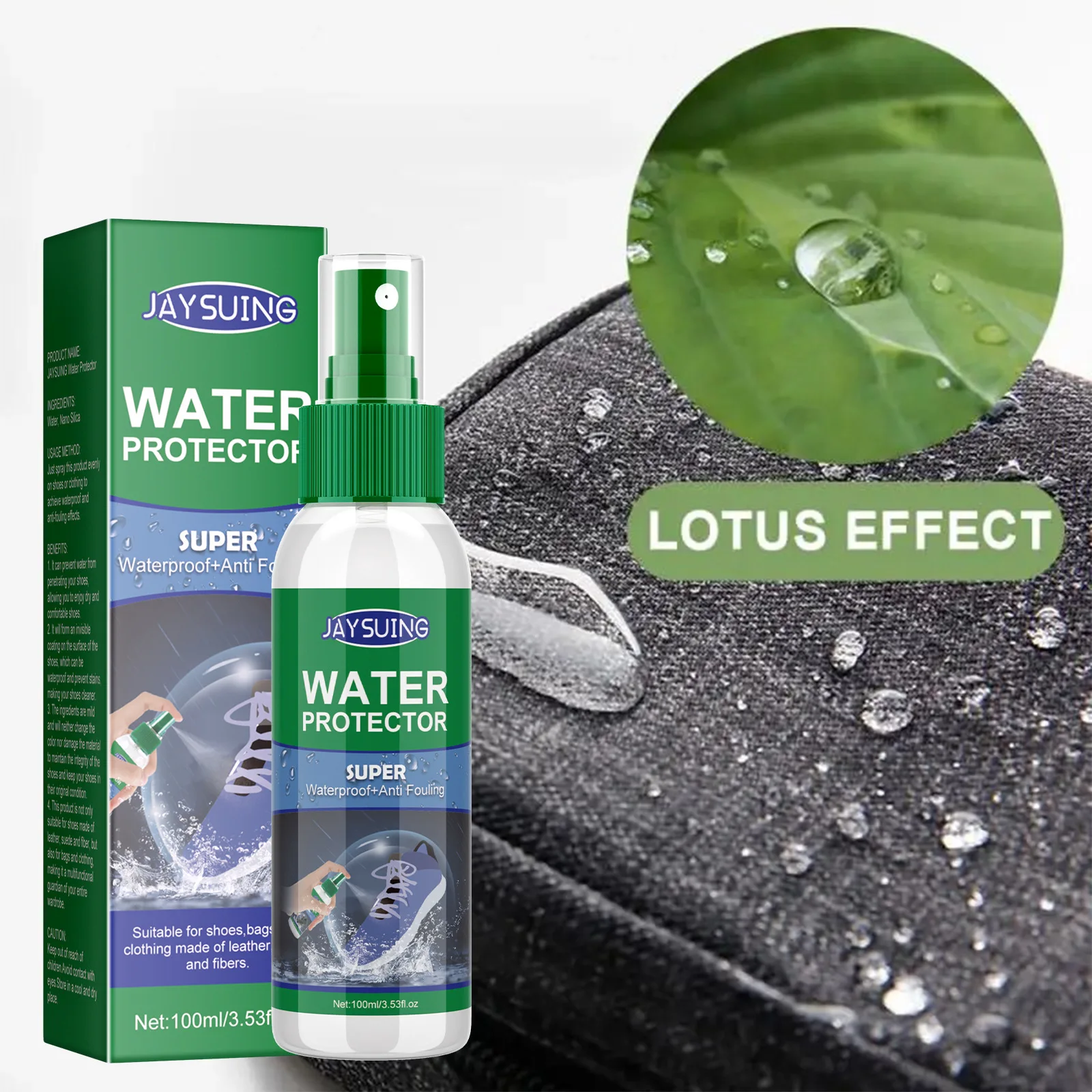 Waterproof Shoe Spray Stain Repellent Anti-Oil Hydrophobic Protection Outdoor Shoe Cover Protector for Footwear
