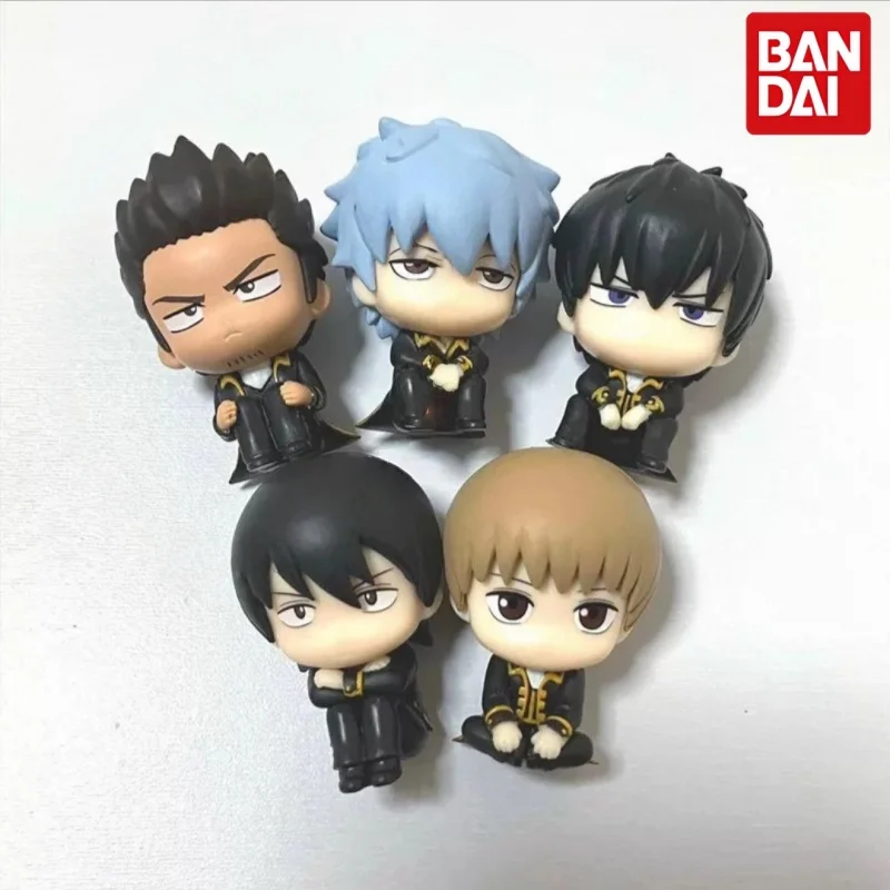 

Bandai Gintama Shinsengumi Chibi Seated Gashapon Figures Sakata Gintoki Hijikata Toushirou Okita Sougo Desk Decorations For Fans