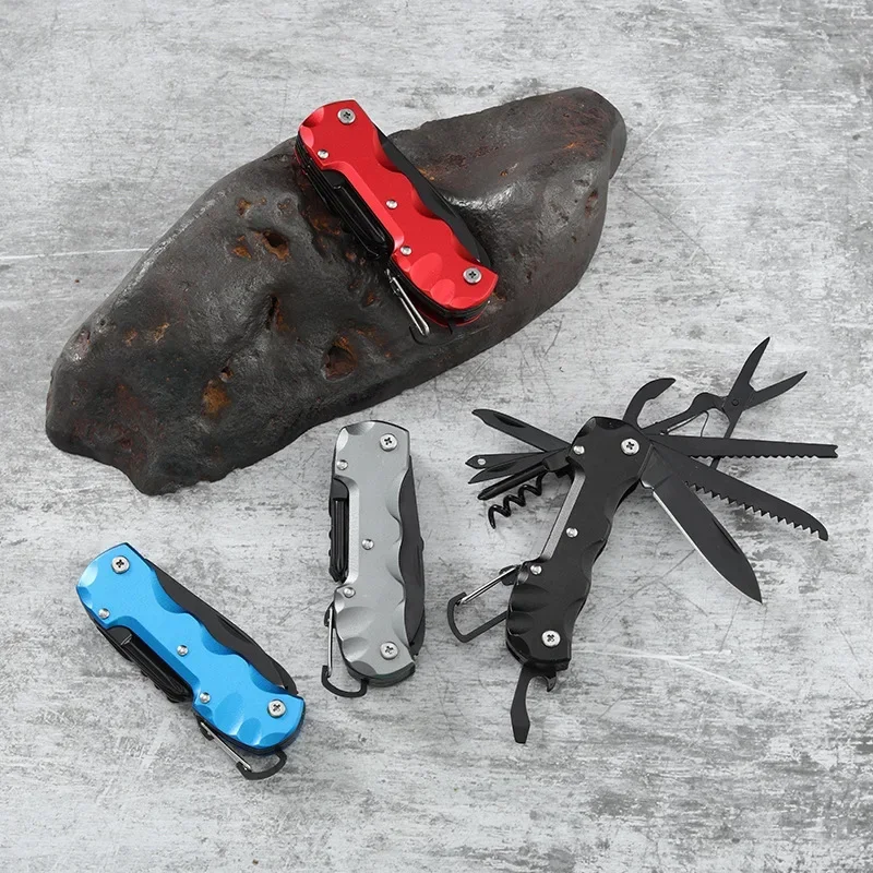 

New Multi-Functional Swiss Knife Outdoor Camp Multi-Tool Bottle Opener Portable Folding Knife Scissors Saw Military Pocket Knife