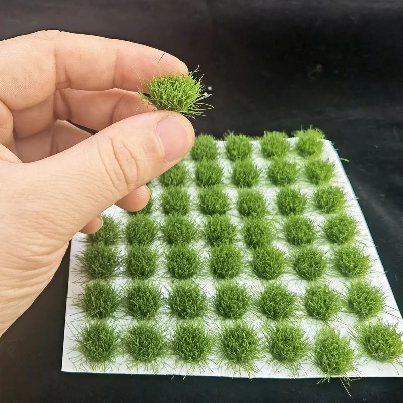 8mm Height Model Grass Cluster Miniature Plant Wargame Scene Tufts With Adhesive For Gaming And Modeling - Model Accessory