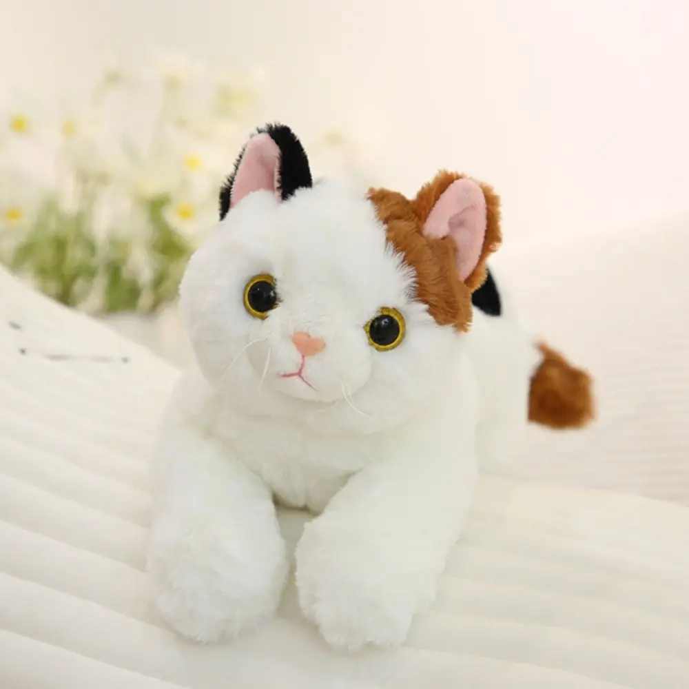 

50cm Size Imitation Lying Cat Toys Hairy Texture Soft Material Realistic Cat Cute Simulation Realistic Design