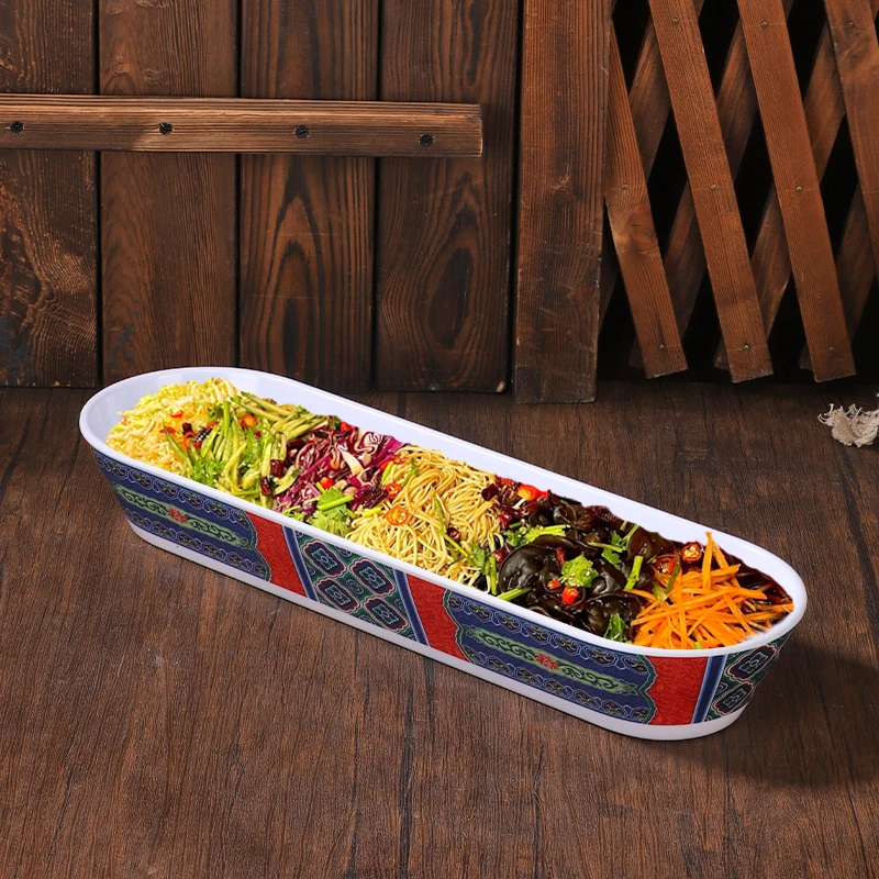 Private Home-style Cold Plates Northeastern Mixed Dishes Plates Grilled Meat Creative and Distinctive Tableware Solid Color Disc