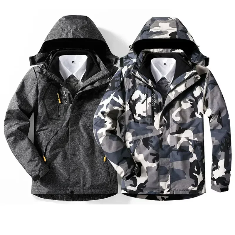 Chaqueta de esquí de invierno para hombre, chaquetas cálidas para esquiar, Snowboard, senderismo, abrigos de nieve transpirables impermeables a prueba de viento, chaqueta para hombre