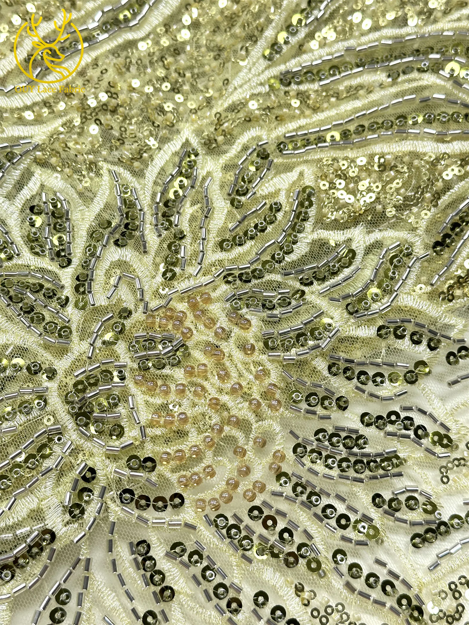 アフリカのスパンコールチュールレース生地2025高級フランス新郎刺繍ビーズレース生地ブライダルディナーウェディングドレス用