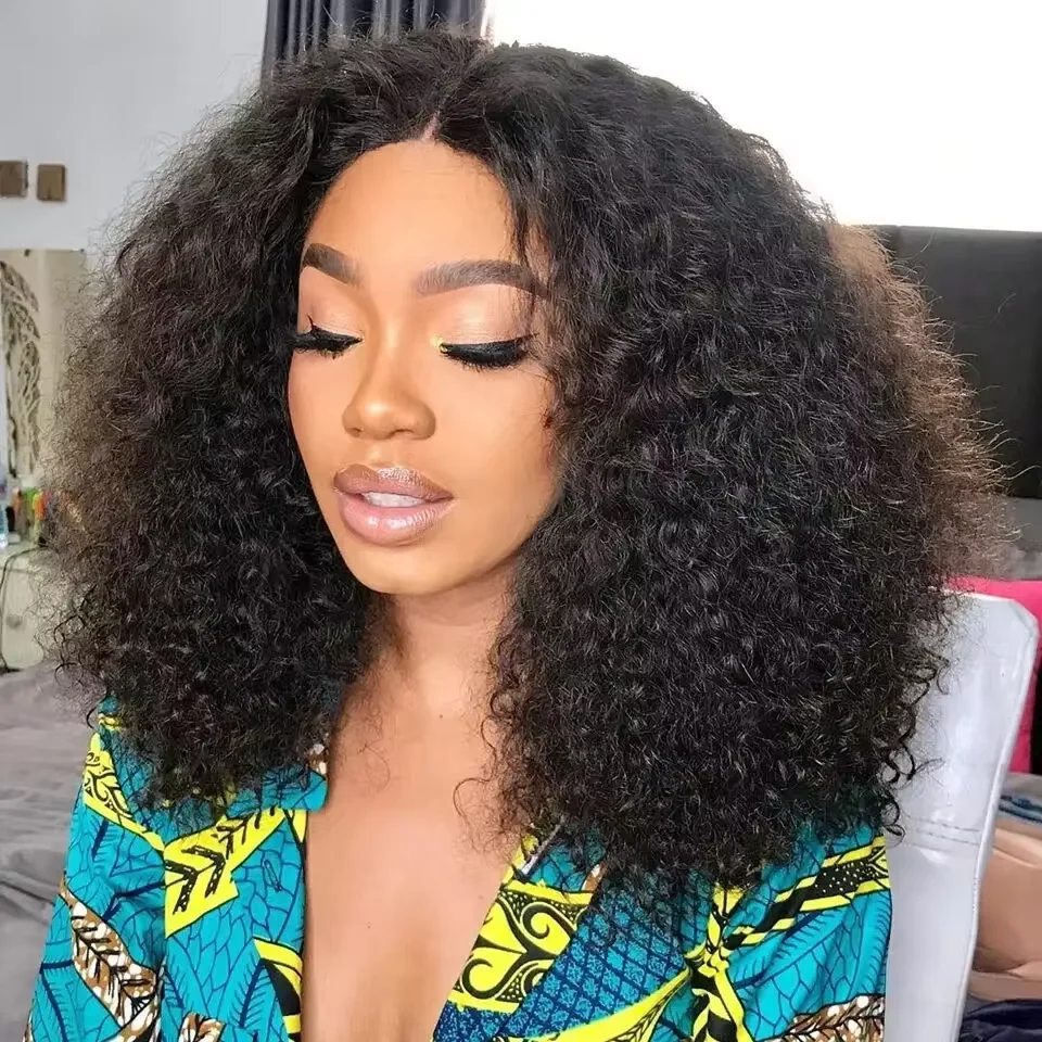 

Ready To Go Curly Deep Bob Wigs For Women 13x4 Glueless Human Hair Wig Human Hair Wigs Pre Cut No Glue Remy Human Wig For Women
