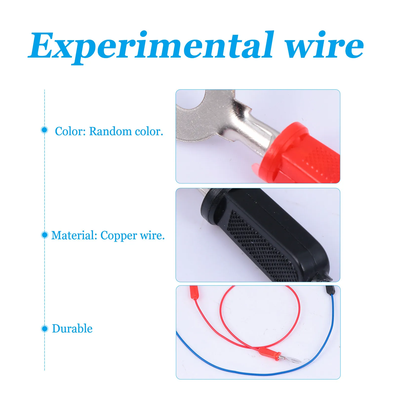 6Pcs U-Shaped Fork Wire Line Long-Lasting for Physics Laboratory Home Experiment Random Color Circuit Wire