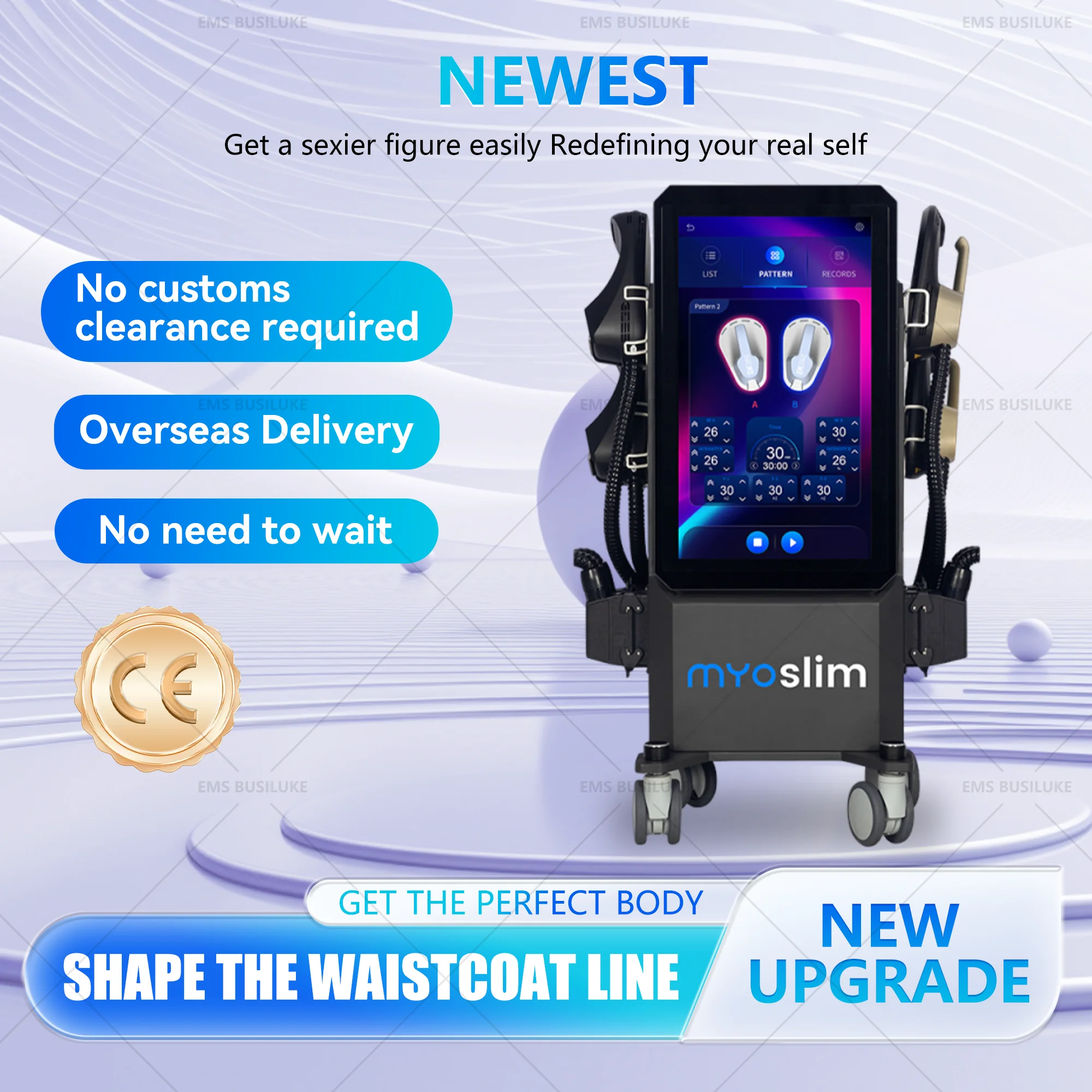 

6500W New RF Magnetic Slimming EMS Thin Face Facial Lines Vest Line Shaping TAIXL Perfect Curve Fat Burning Hip Slimming Sculpt