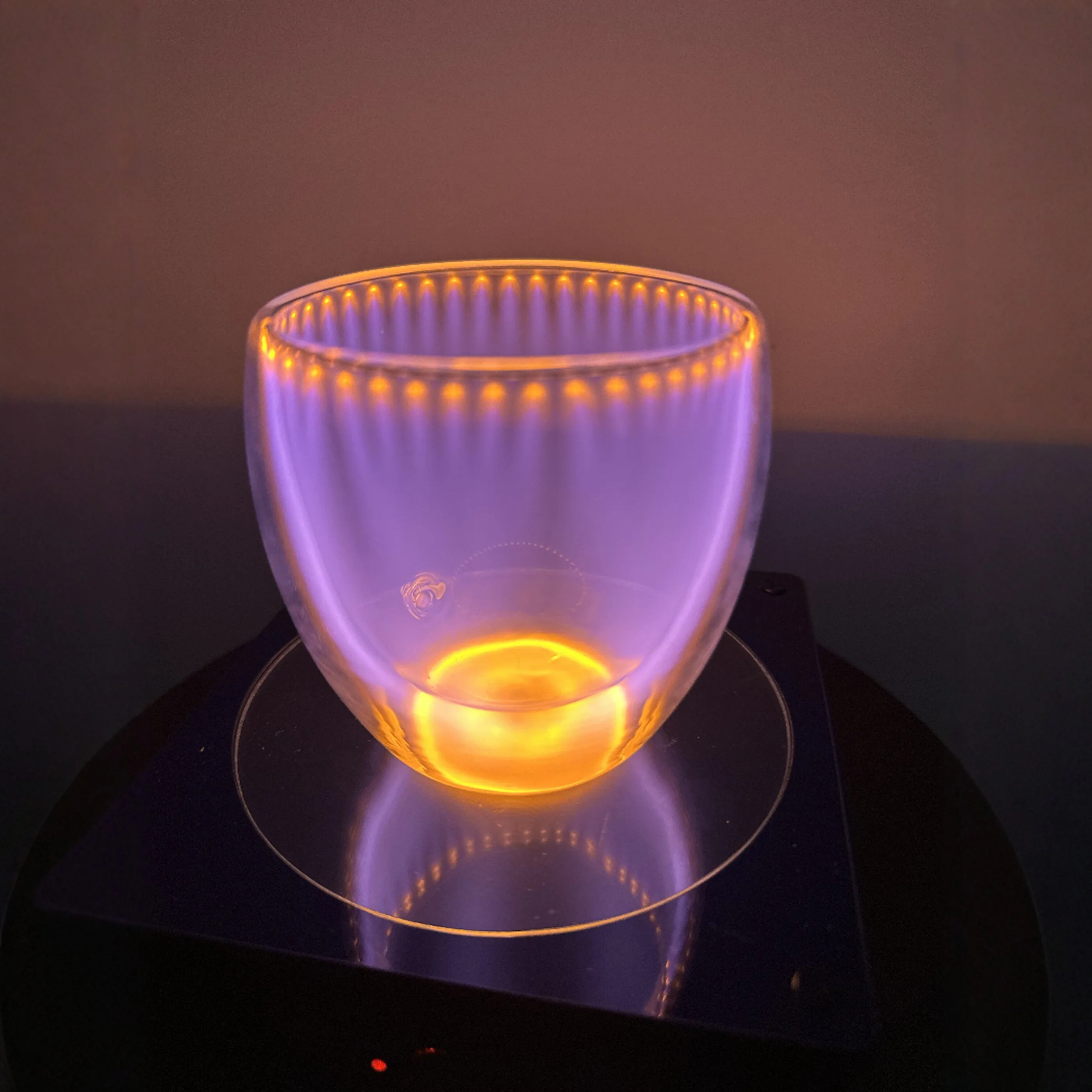 High-Tech Wireless Luminous Glass Beer Cup, Bar Party LED Light Up Drinking Cup, Decorative Glow Mug for Club Nightclub