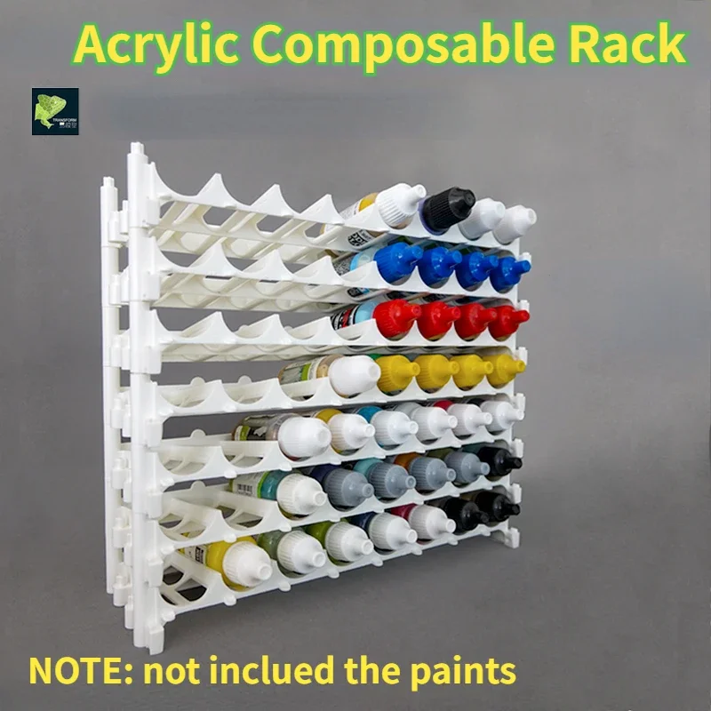 PT006 Easy Assembled Acrylic Composable Rack AV AK AMMO Paint Pigment Storage Shelf  Holder  DIY