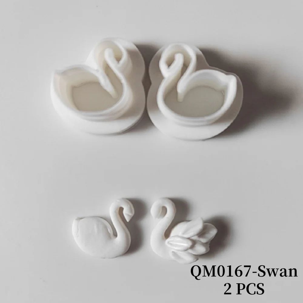 Mini-Tiere, weiche Keramik, Polymer-Ton-Schneider, Welpe/Elefant/Fuchs/Eisbär/Schwan, Formen für Schmuck, Anhänger, Ohrringe, Herstellung von Form – Detail 3