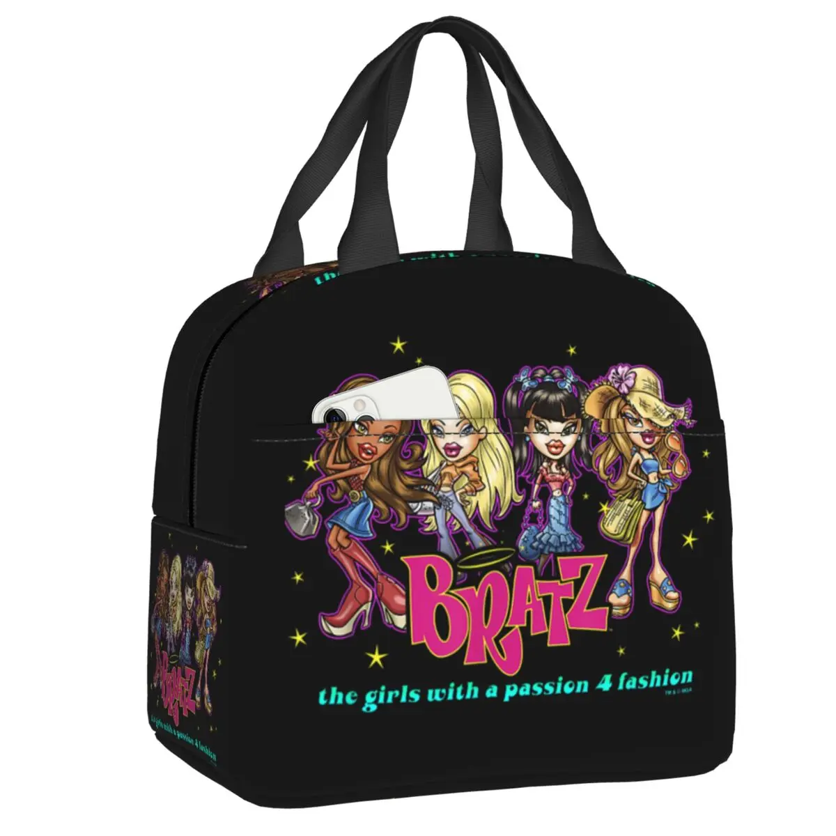 

Термосумка для обедов Custom Bratz Rock Angelz Cartoon Manga для женщин, герметичная, с термоизоляцией, для офиса, пикника, путешествий