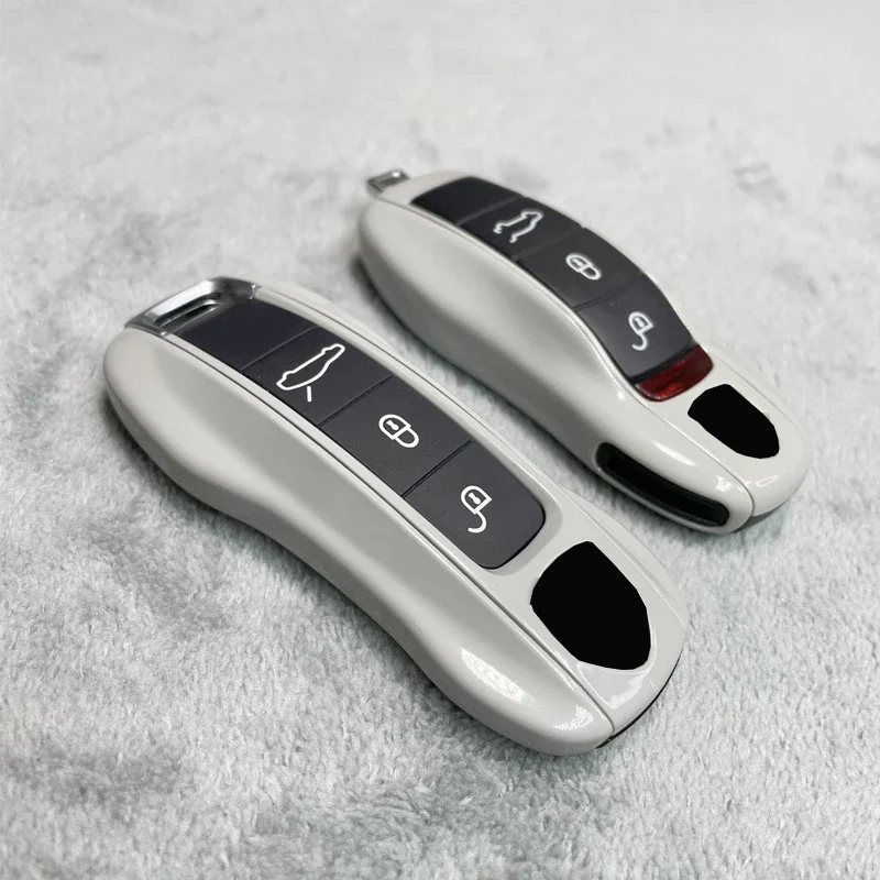 Autosleutel Hoesje Grijs Voor Porsche 911 718 Panamera Macan Cayenne Boxster Cayman Remote Key Cover Vervangende Accessoires