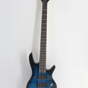 Electric bass, humbucker, passive pickup, blue color, 5 string, 24 frets, hot sale 10 Main Low Electric Sales - №6