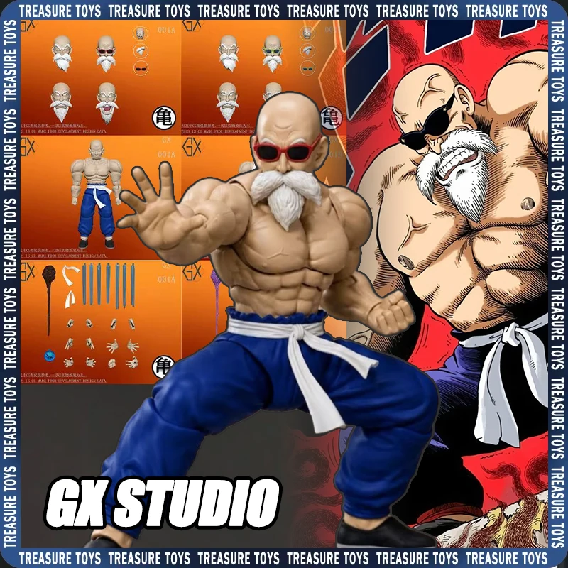 

GX Studio SHF Master Roshi Action Figures Full Power Kame Sennin Dragon Ball Z Anime Figures Plastic Toys Super Saiyan Free Gift