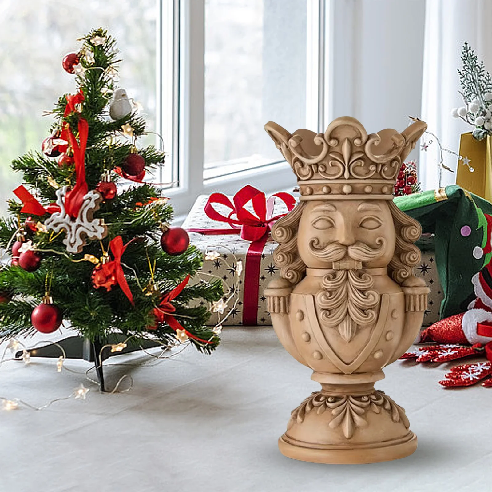 Bougeoir de noël casse-noisette, bougeoirs en résine, bougeoir pilier pour décoration de cheminée de manteau de Table de noël