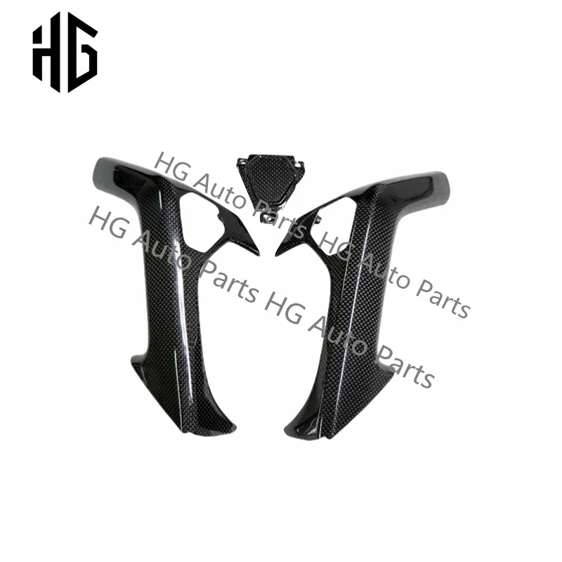 Dry Carbon Fiber Inner Door Handle Stick On Type Interior Trim Cover For Lamborghini Huracan LP610 LP580 EVO Replace