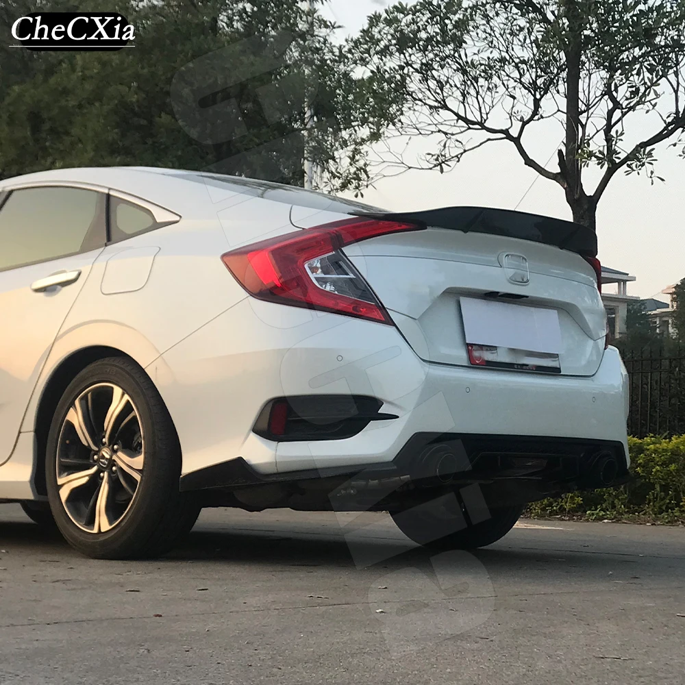 

Suitable For The Trunk Lid R-Style Spoiler Tail Made Of High-Quality ABS Material For The 2016-2021 Honda Civic Tenth Generation