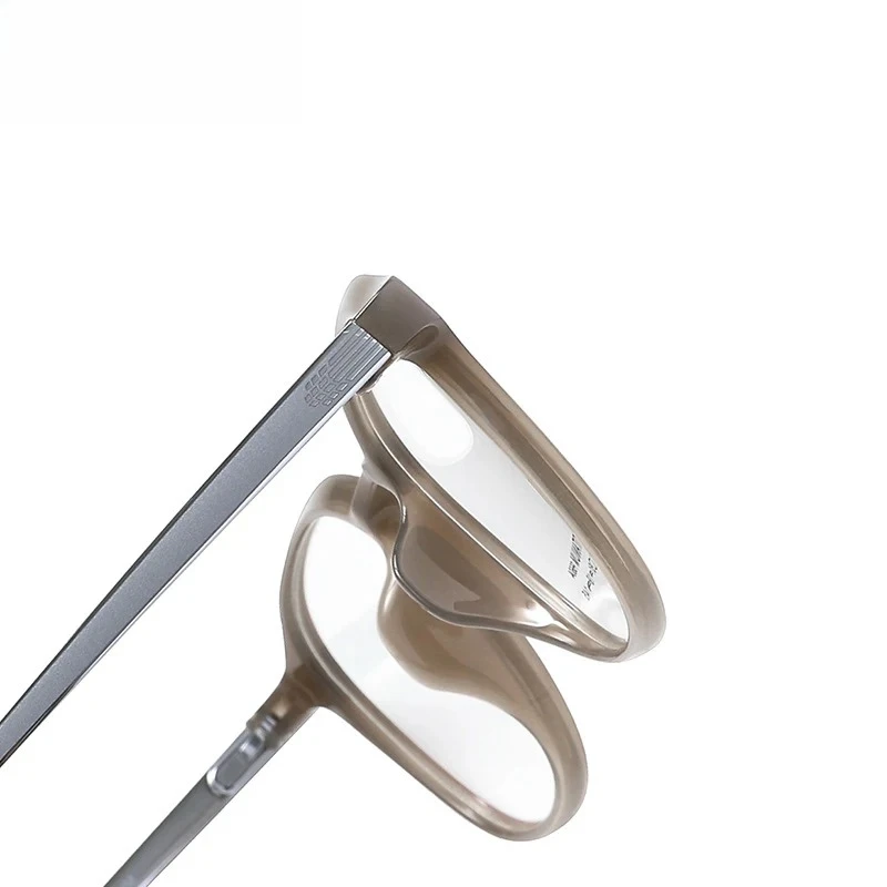 KJDCHD TR90 مع إطار نظارات بصرية من التيتانيوم مع عدسات وصفة قصر النظر مد البصر رؤية المسافة نظارات طبية صحيحة #3