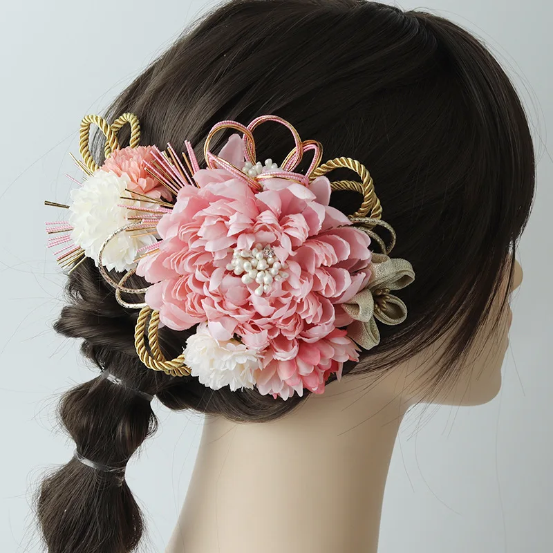 Women's Retro Kanzashi Hairpin Traditional Japanese Updo Accessory for Kimono And Yukata