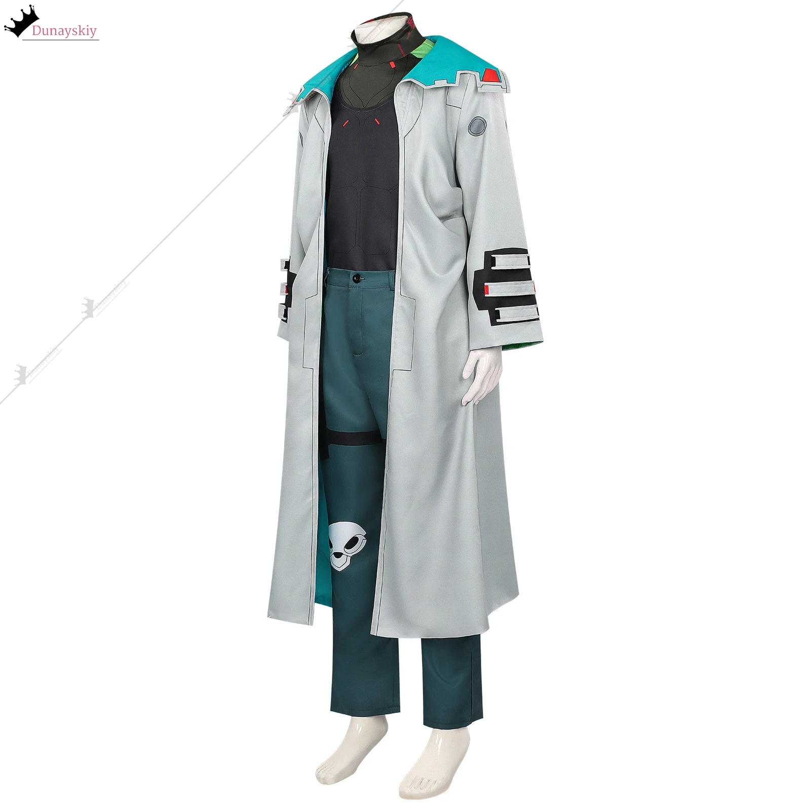 WEAK KINGSLEY Cosplay Cyberpunk: Edgerunners 2 Costume Anime Trench Coat Set Unisex Outfit Halloween Carnival Theme Dress Up view 3