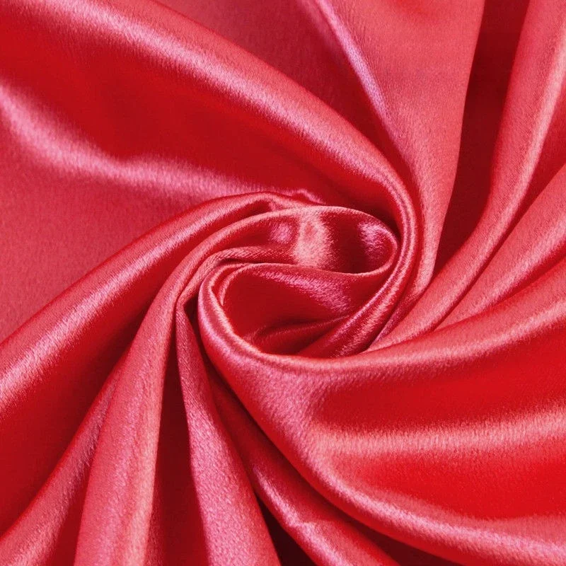 نسيج الساتان الكريستالي السميك اللامع بلون سادة مادة متينة ناعمة لفستان ستائر خلفية المسرح DIY والملابس الراقية