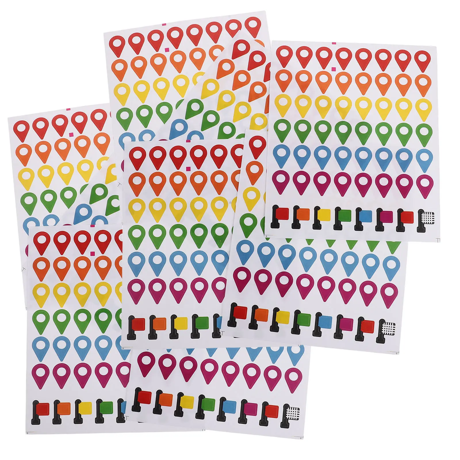

56Pcs Map Location Stickers Self Adhesive Color Coded Removable Peel and Stick Indicator Labels for Travel Maps Road Trip