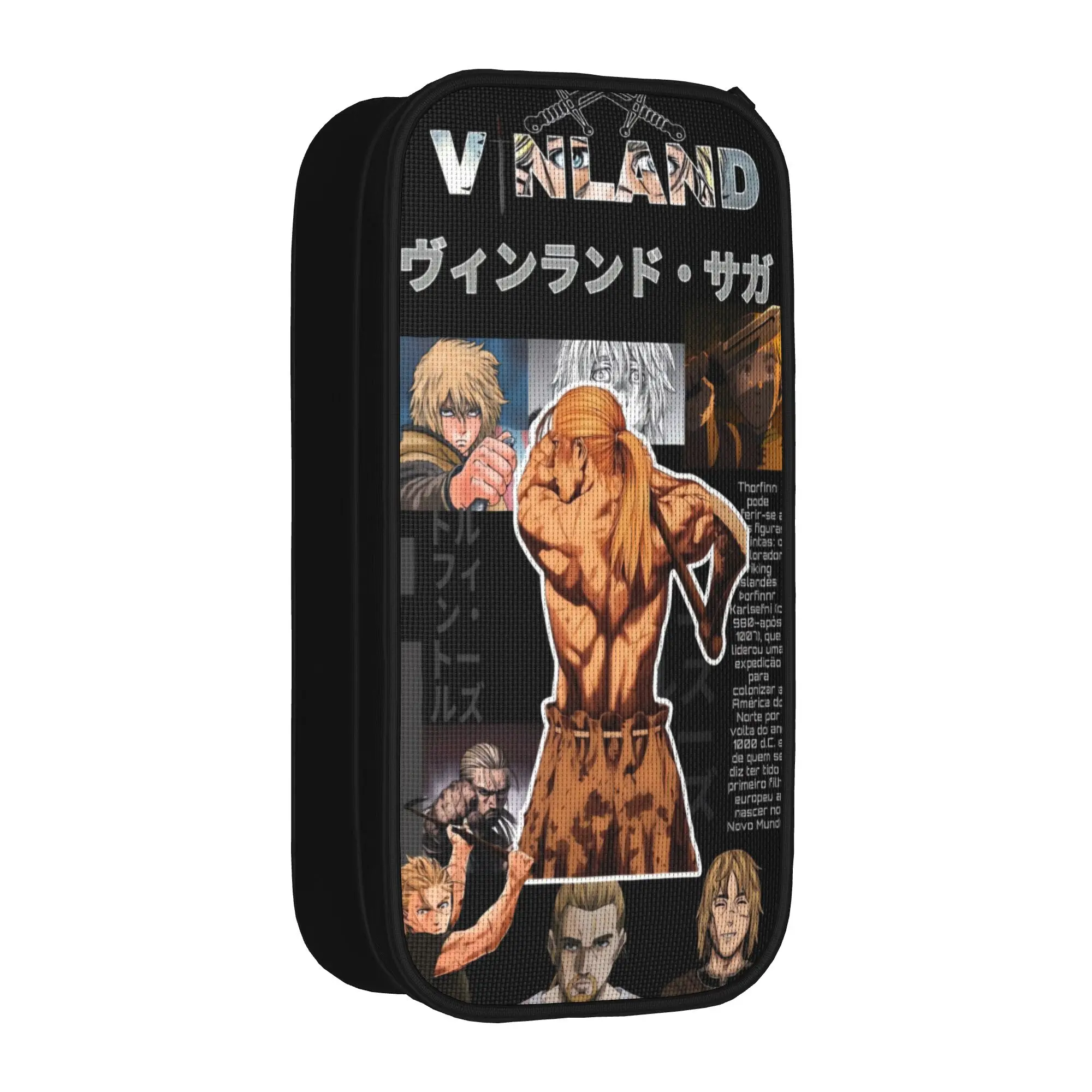 Vinland Saga Thorfinn Vinland Askeladd Anime Pencil Case  Back To School Pencil Cases Zipper Girls Boys Lovely School Stationery