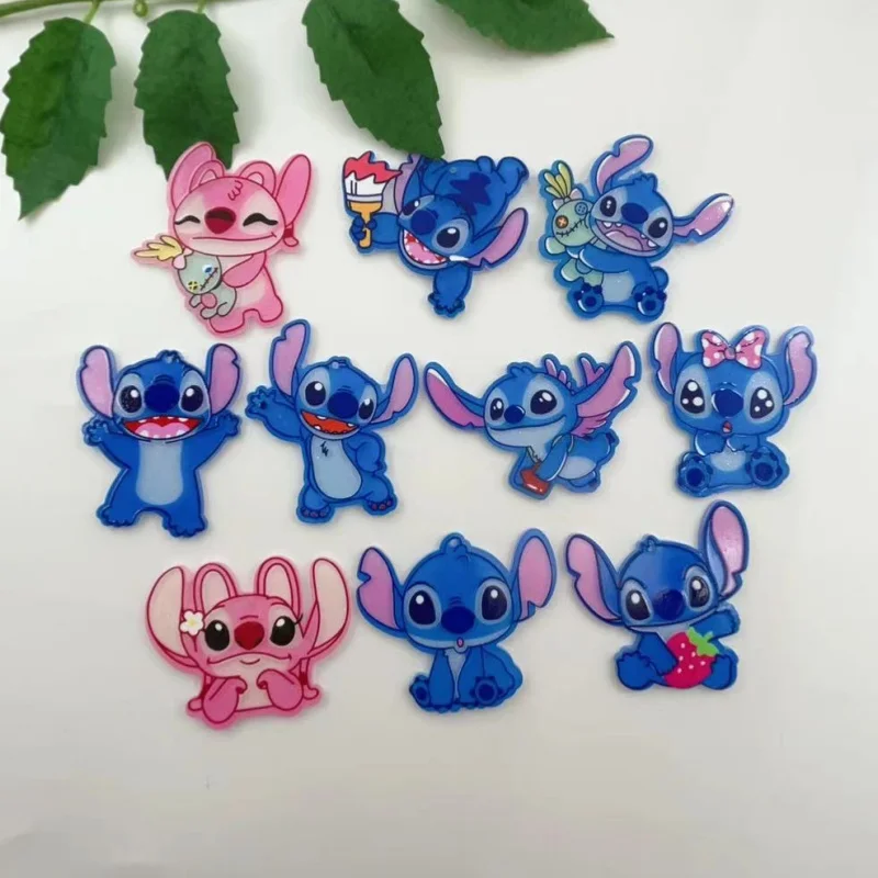 10pcs acrylic animal stitching pendant necklace keychain DIY handmade keychain necklace cute earring accessories