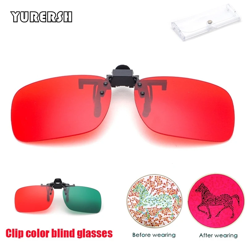 

YURERSH Red Green Color-blindness Glasses Improve Amblyopia Achromatism Fusion Vision Function Training Stereo Clip Glasses очки