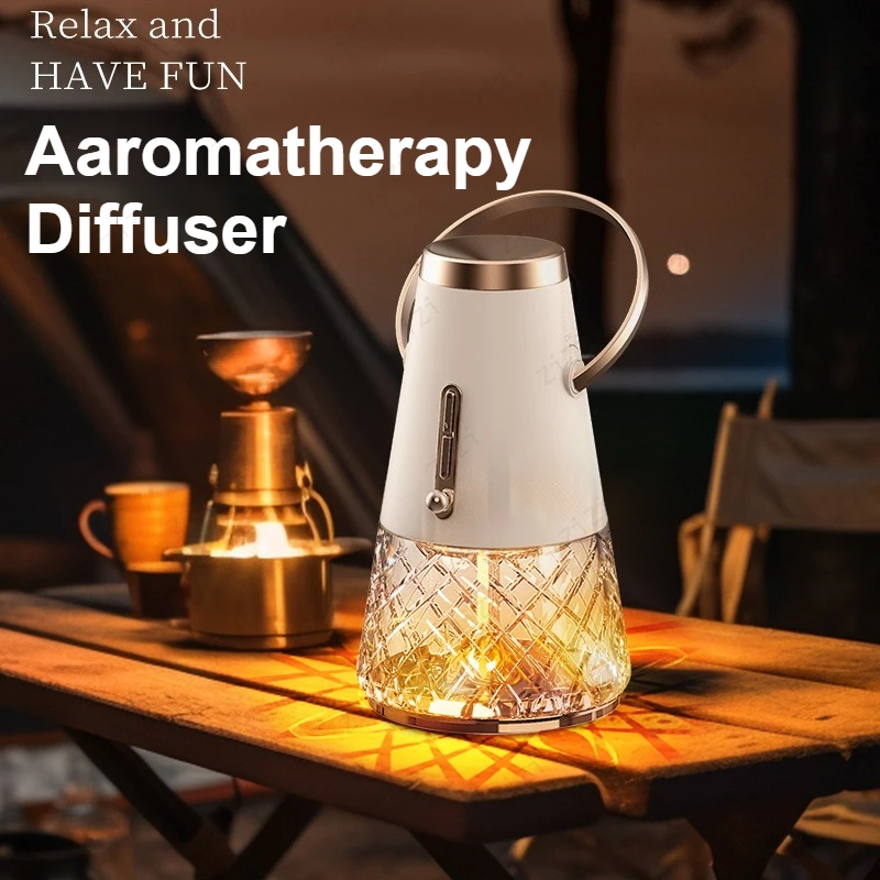 

Ароматерапевтический диффузор в форме лампы для кемпинга, безводный, с эффектом текучего песка и таймером, для чистых эфирных масел