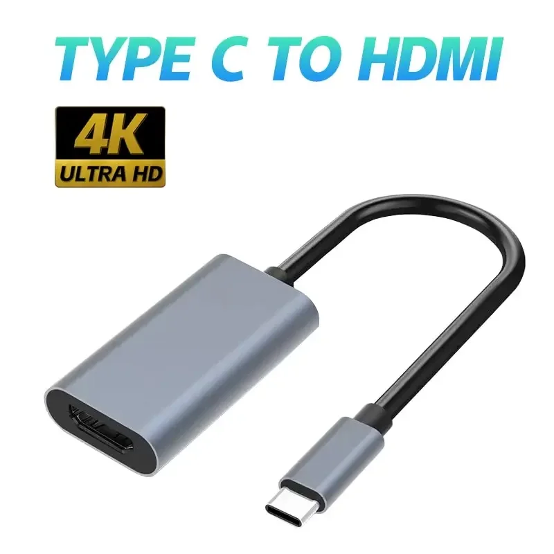 

TYPE C to HDMI 4K Adapter USB C USB3.1 Male to HDTV Female Converter Cable for Laptop Tablet TV MacBook