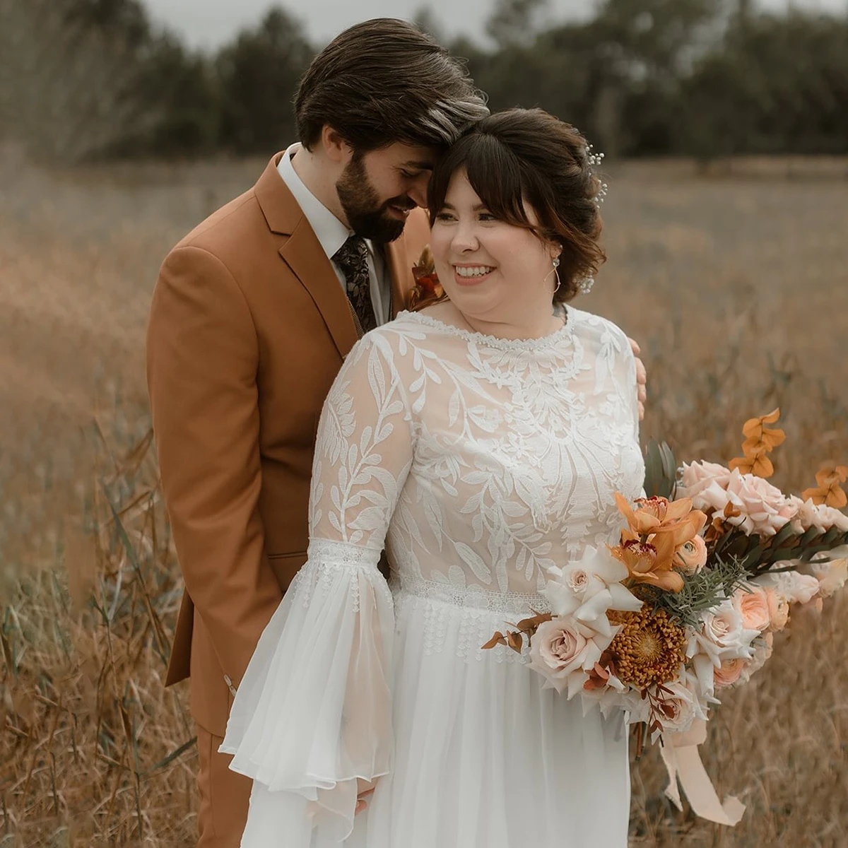 طويل صالح ومضيئة الأكمام تشبه جناح الخفّاش ورقة الدانتيل بوهو فستان الزفاف الشاطئ مخصص الشيفون حجم كبير عارية الذراعين الدانتيل يصل زي العرائس