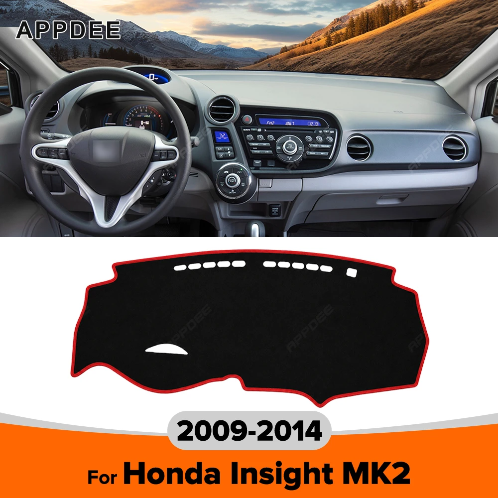 APPDEE – couverture de tableau de bord de voiture, pour Honda Insight II MK2 ZE2 ZE3 2009 – 2014, pare-soleil Anti-UV, accessoires d'intérieur antidérapants