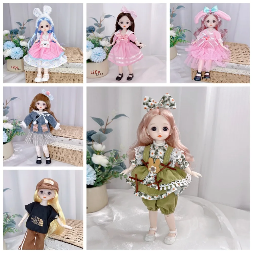 

Multi-joint Doll 1/8 30CM BJD Doll 3D Simulation Eyes 20 Joints Fashion Clothes BJD Doll Pink Blue Princess Doll Cute BJD Doll