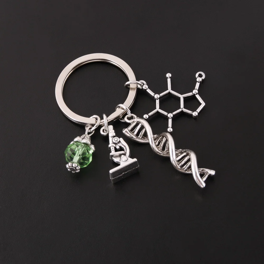 NOUVEAU Science Bijoux Microscopes ADN Docteur Pendentifs Néon Porte-clés Anatomie Neurologie Biologie Porte-clés Cadeau