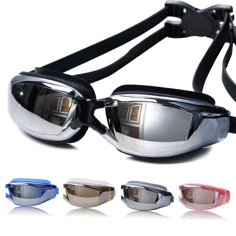 Unisex Swimming Goggles Anti Fog Case Eyewear Underwater Women Adjustable Strap Wide Eyewear Professional