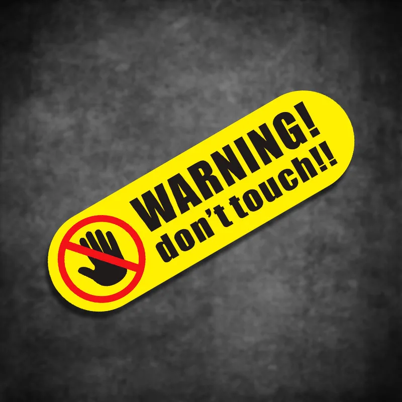 1pc Do Not Touch Warning Sign Car Stickers Auto Window Body Bumper Decoration Cover Scratches Vinyl Decals Vehicle Accessories