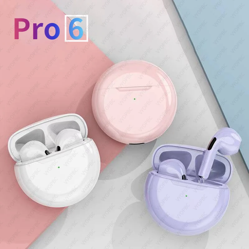 Nuovo originale Air Pro 6 TWS cuffie Wireless Fone auricolari Bluetooth Mic Pods In Ear auricolari auricolari cuffie sportive per Xiaomi