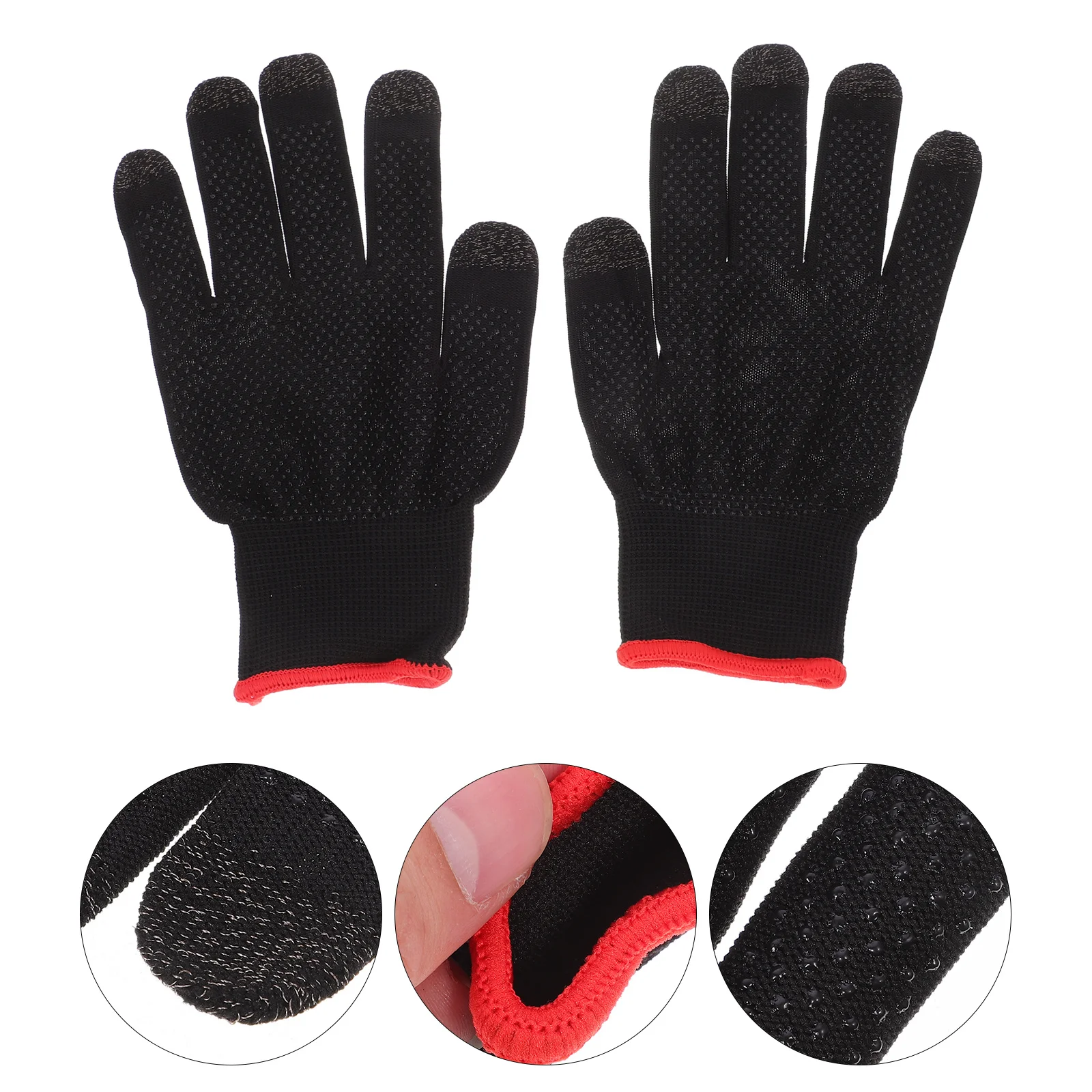 

1 Pair Anti-Sweat Gaming Gloves Touch Screen Finger Gloves For Mobile Game Breathable Lightweight Non-Slip Grip For Phone Game