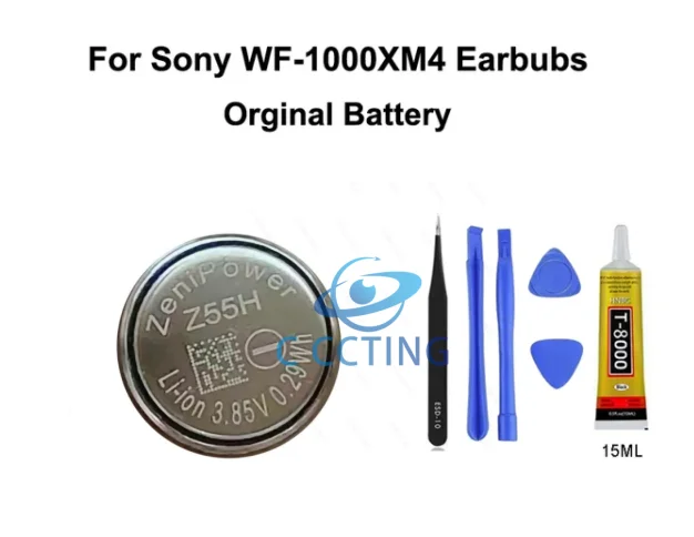 Original New ZeniPower Z55H 1254 3.85V Replacement Battery Set for Sony WF-1000XM4 Earbuds Repair Parts