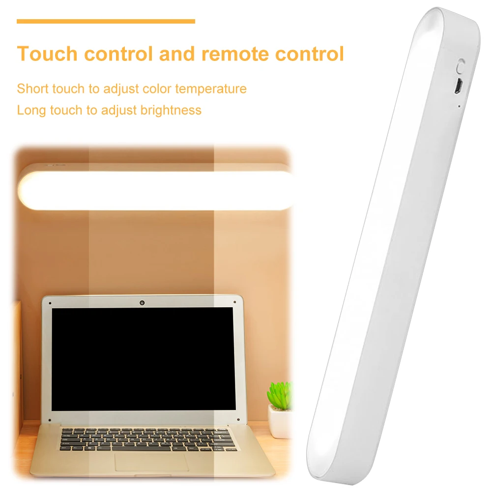 

Магнитная световая панель, светодиодная настольная лампа, бесступенчатая регулировка яркости под шкафом, перезаряжаемый небольшой ночник для кухни, ванной комнаты, общежития