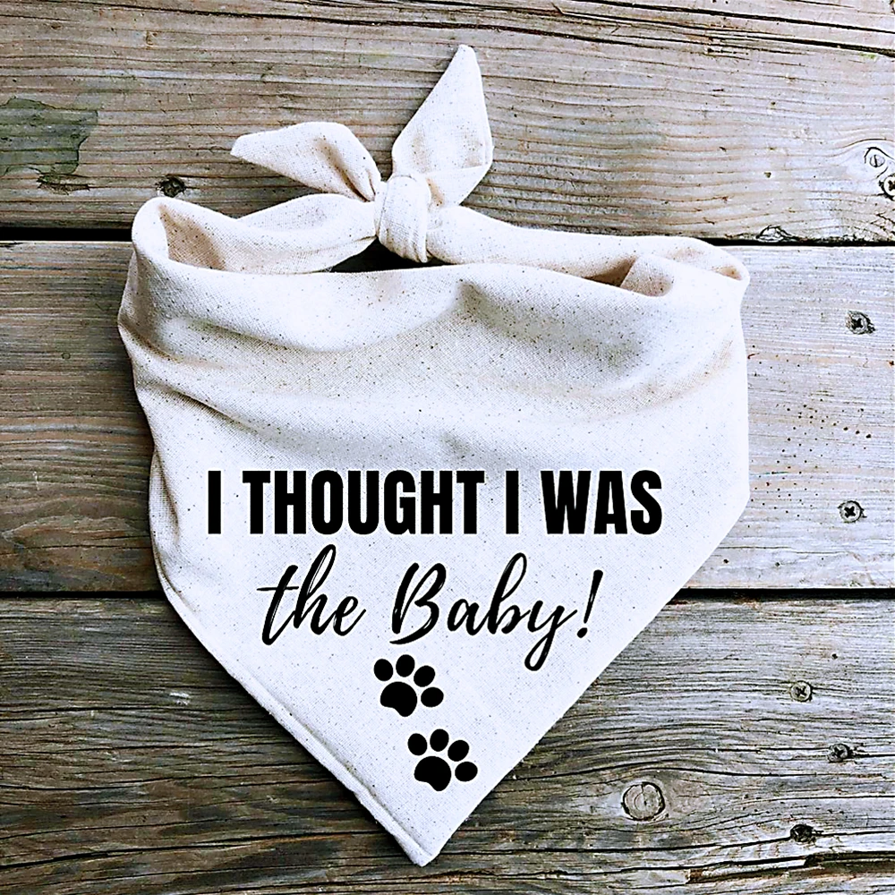 

Personalize Dog Pregnancy announcement, Dog Bandana, I'm the Baby! Handmade Christmas Pregnancy to Grandparents